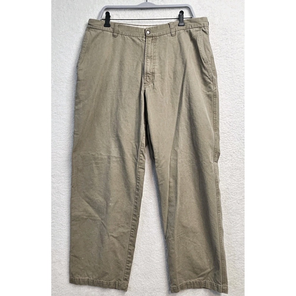 Columbia Pants Men 36 x 30 Khaki Beige Chino Relaxed Canvas Twill Utility